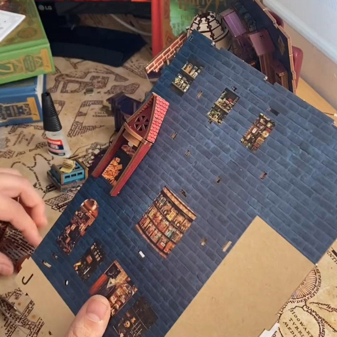 Magic Night Alley DIY Book Nook Shelf Insert