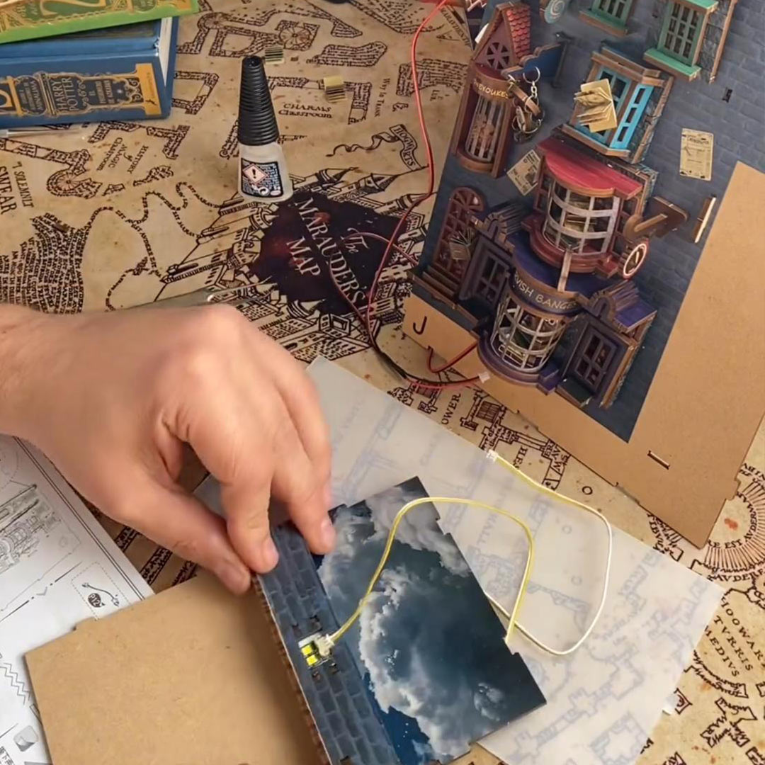 Magic Night Alley DIY Book Nook Shelf Insert