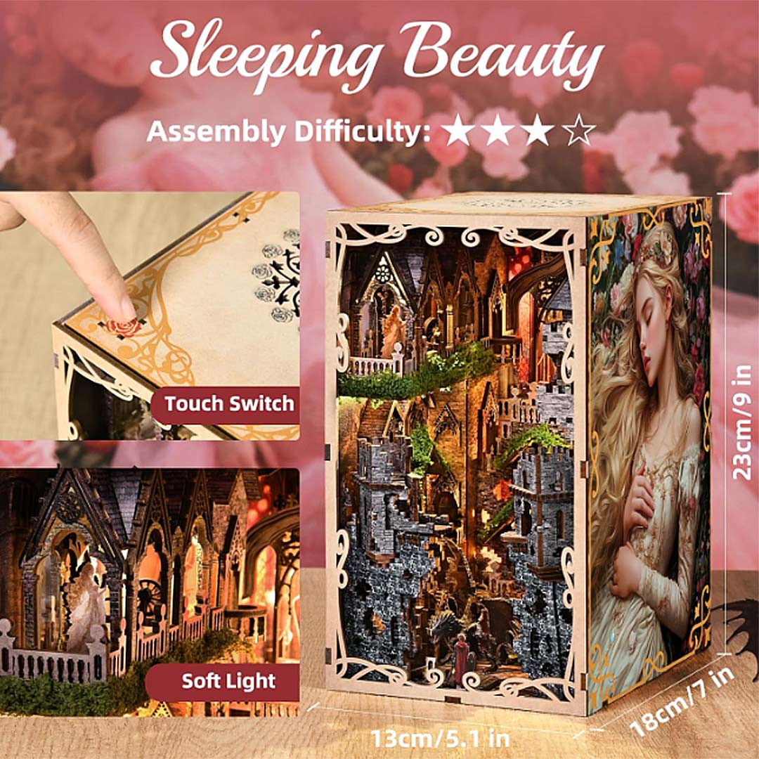 Sleeping Beauty – DIY Wooden Book Nook Shelf Insert