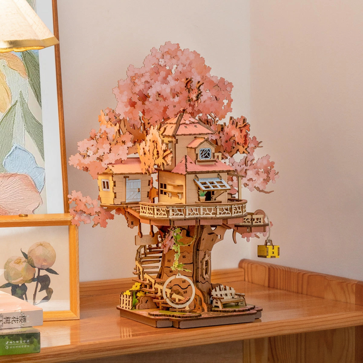 Sakura Tree House – DIY 3D Wooden Puzzle Kit