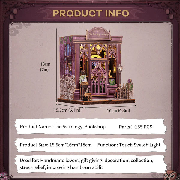 Astrology Bookshop – DIY Miniature Book Nook Kit