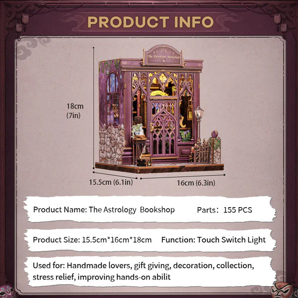 Astrology Bookshop – DIY Miniature Book Nook Kit