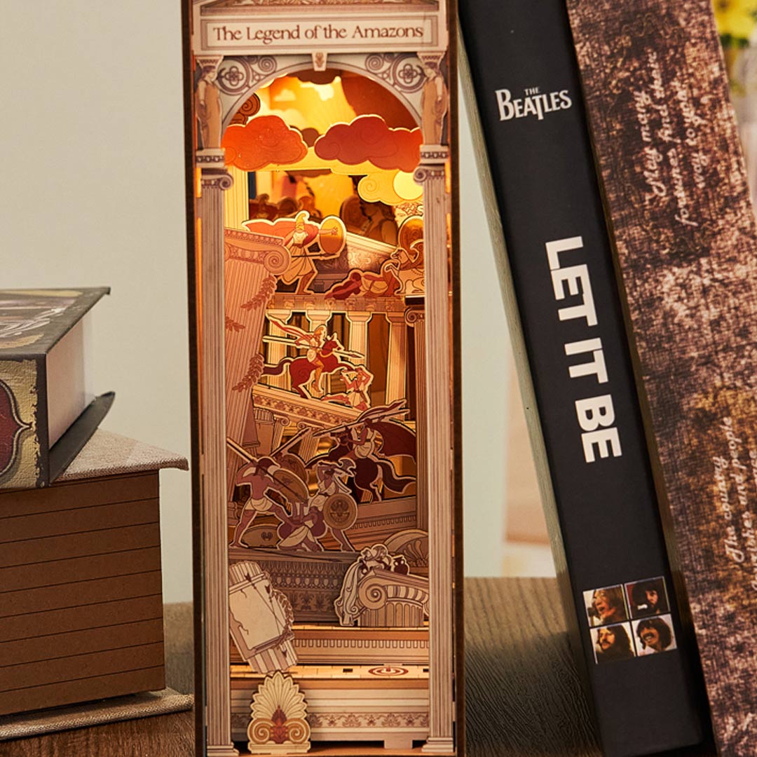 The Legend of the Amazons Wooden Book Nook