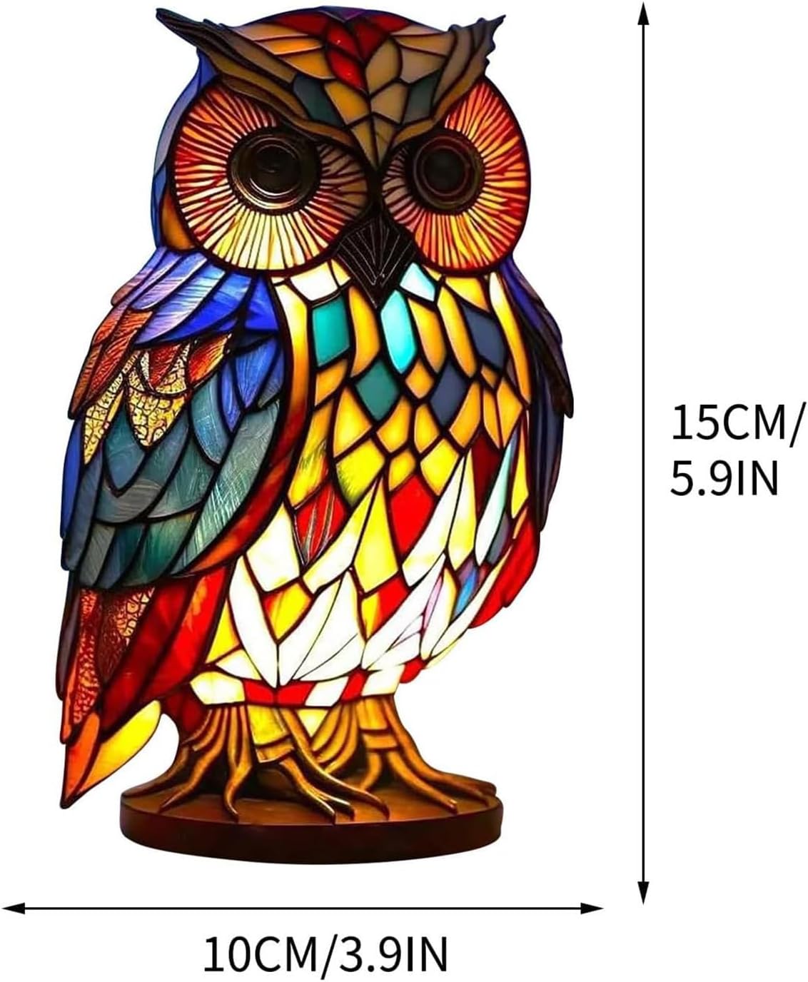 Night Owl Stained Glass Lamp