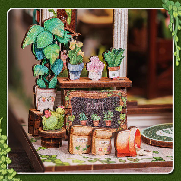 Green Life Bookshop – DIY Miniature Book Nook Kit