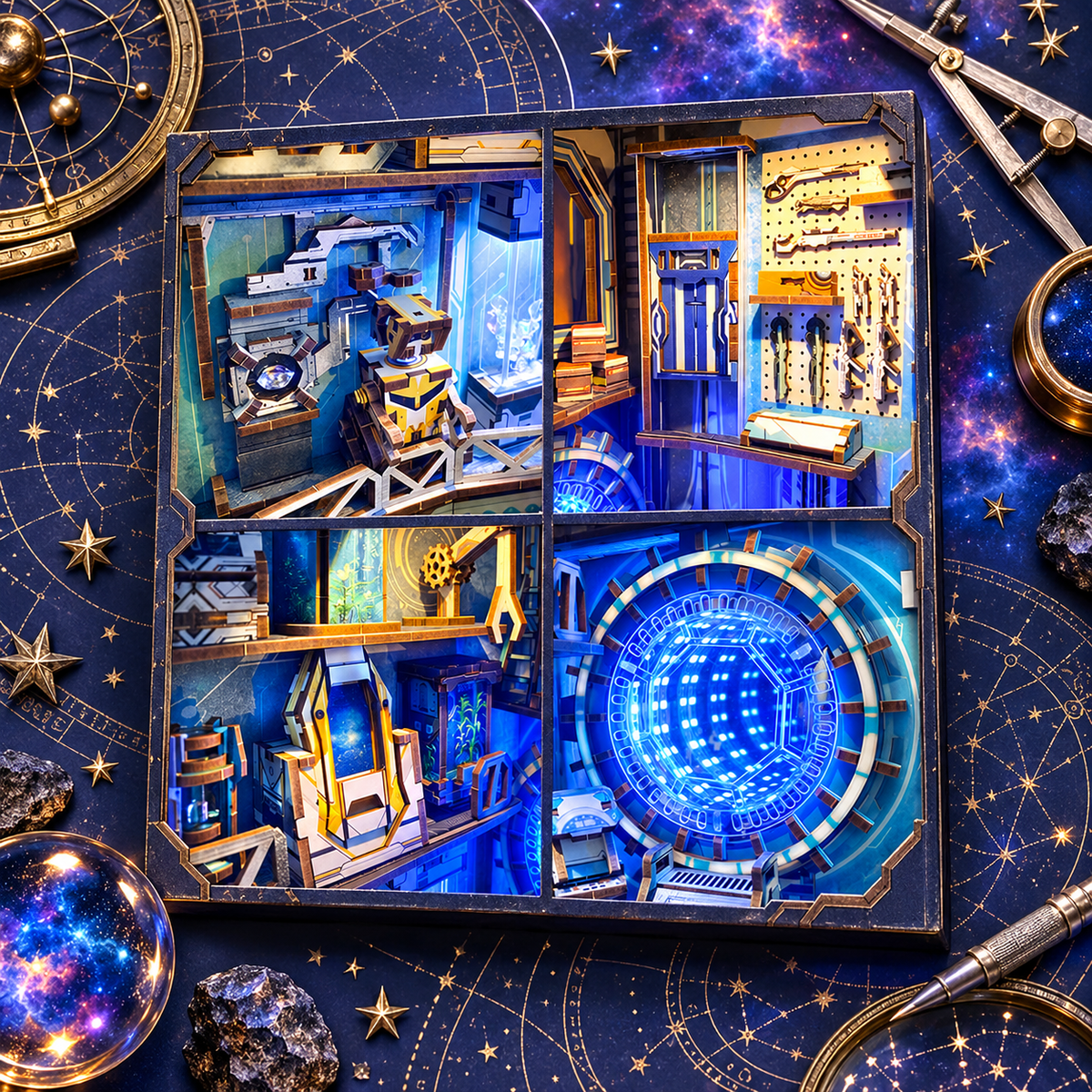 Space Portal – Futuristic DIY Book Nook Kit