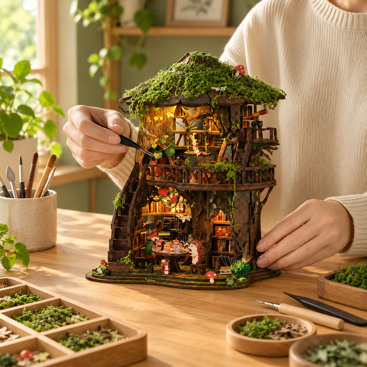 Forest Tea House DIY Miniature Treehouse Kit