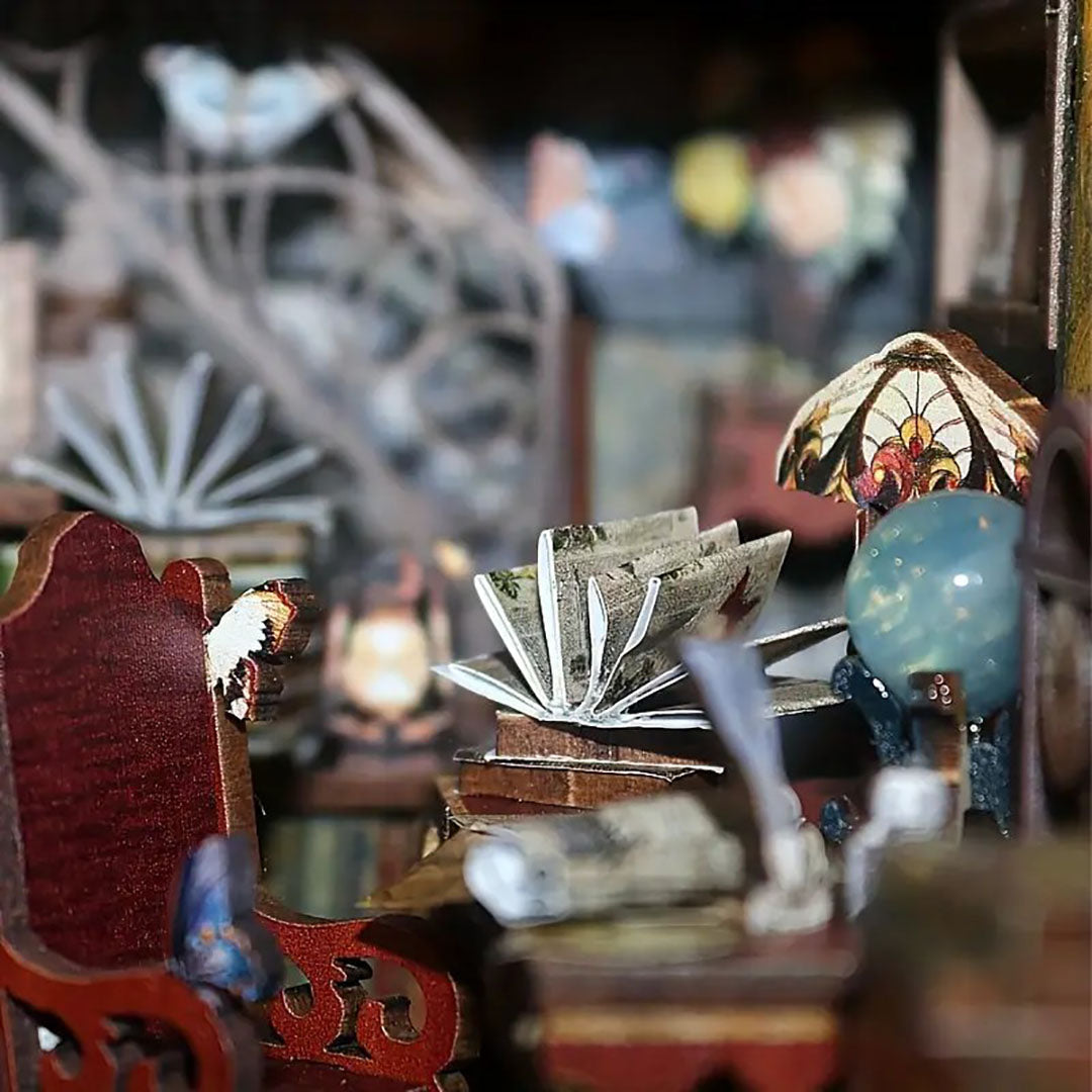 Butterfly Collection Room DIY Wooden Book Nook Shelf Insert