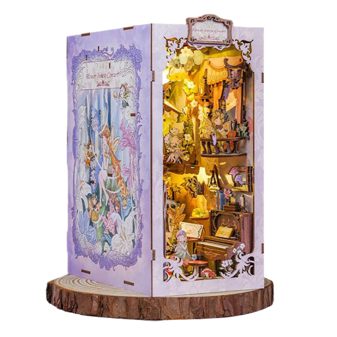 Flower Forest Concert DIY Wooden Book Nook Kit