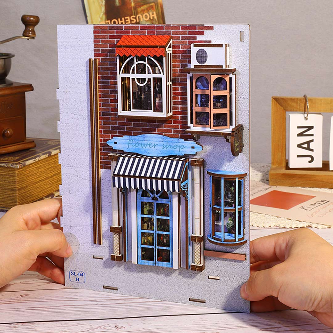 Island Holiday Wooden Puzzle Book Nook Shelf Insert