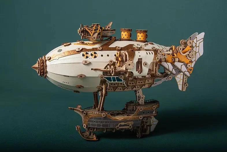 Steam Age Blimp – DIY 3D Wooden Puzzle Kit