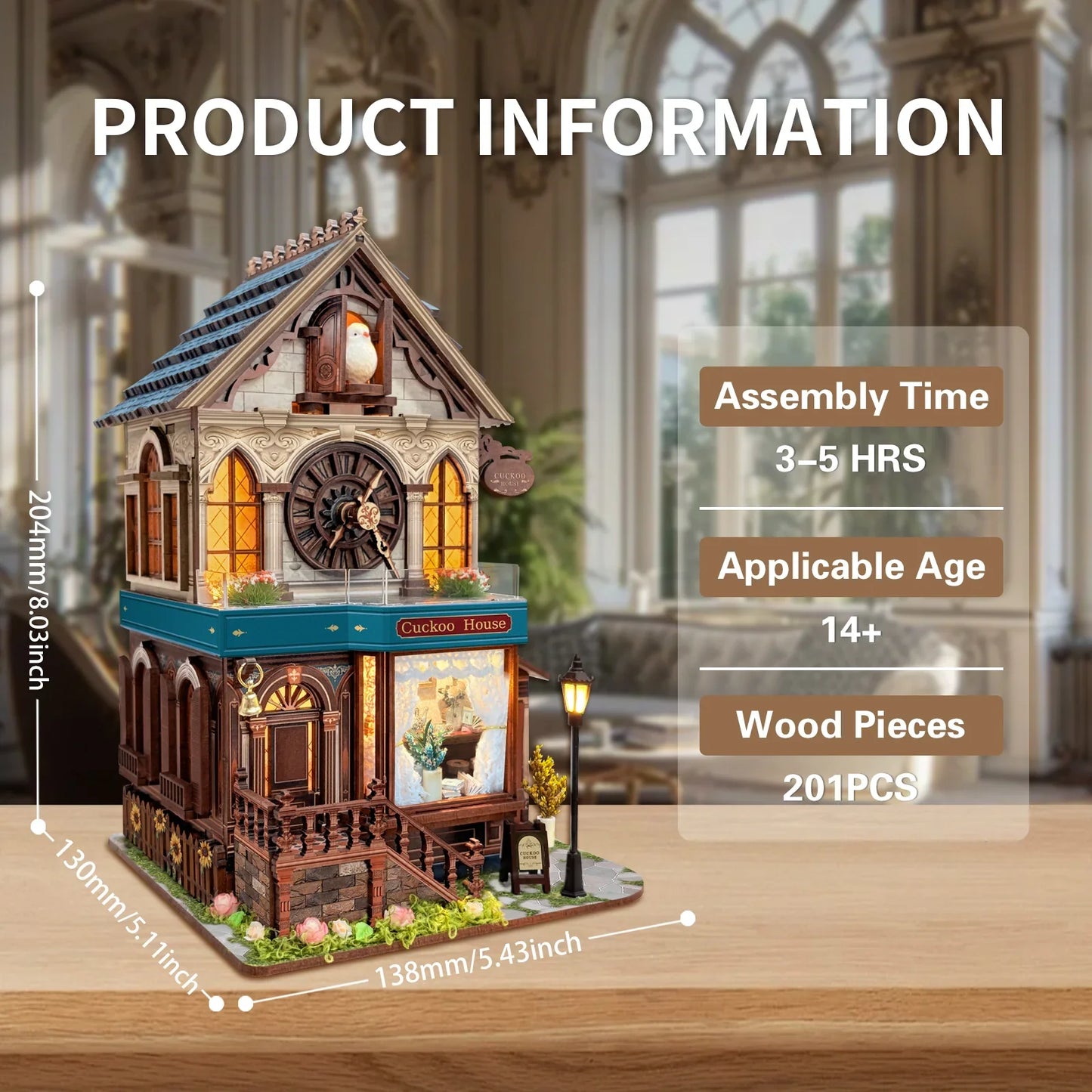 Cuckoo Cottage – DIY Cuckoo House 3D Wooden Puzzle