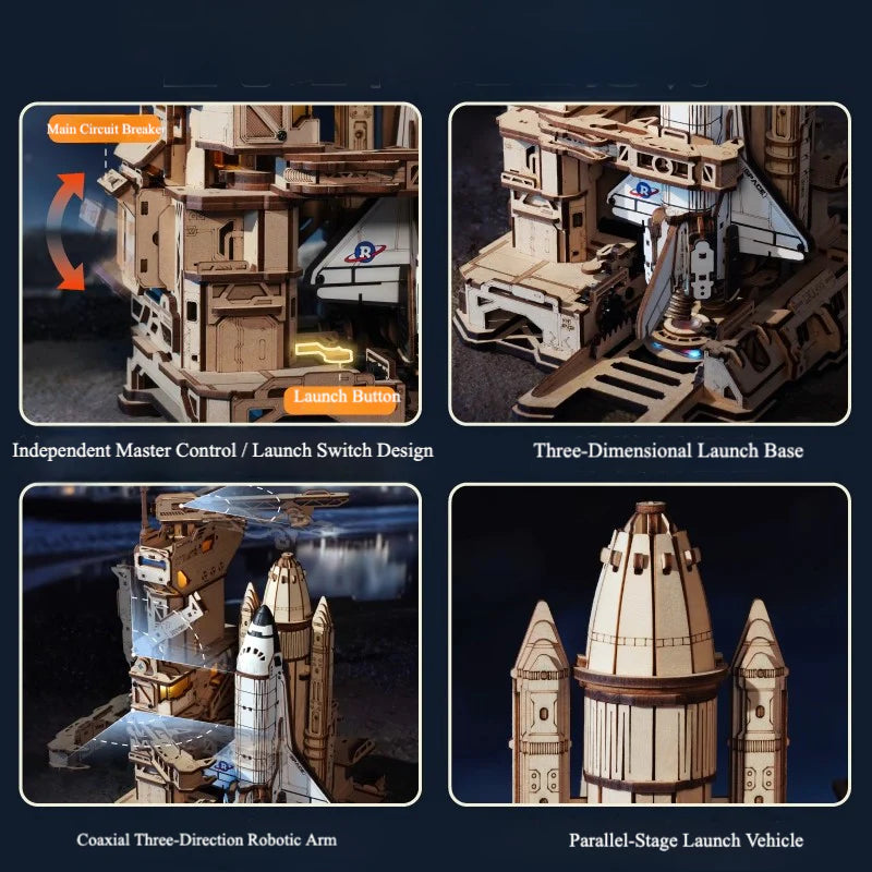 Galactic Launch – Space Shuttle 3D Wooden Puzzle