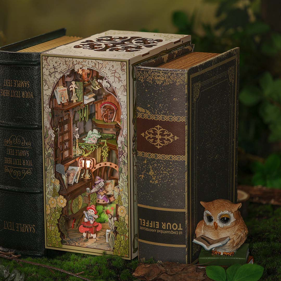 Elven Paradise Booknook Bookshelf Insert