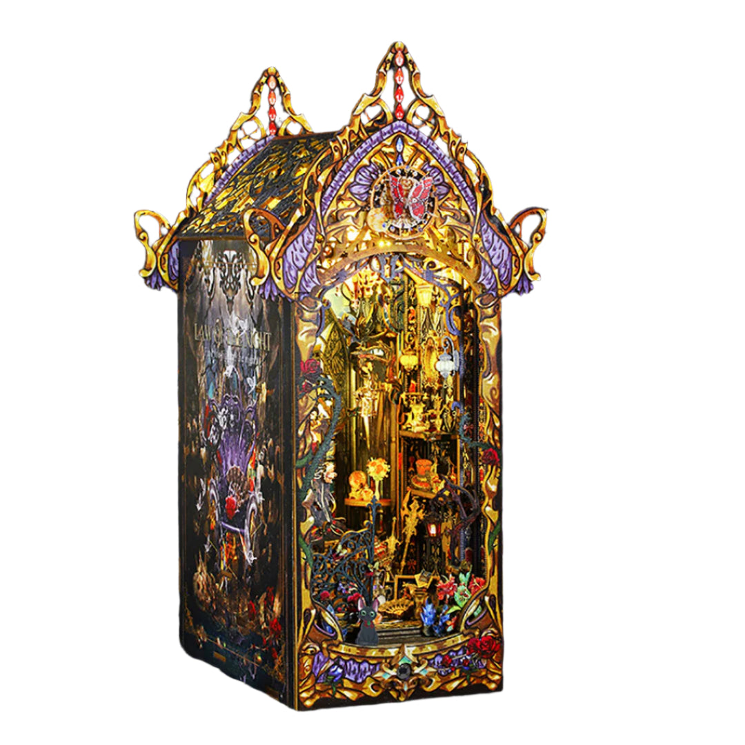 Law Of The Night Wooden Puzzle Book Nook Bookshelf Insert