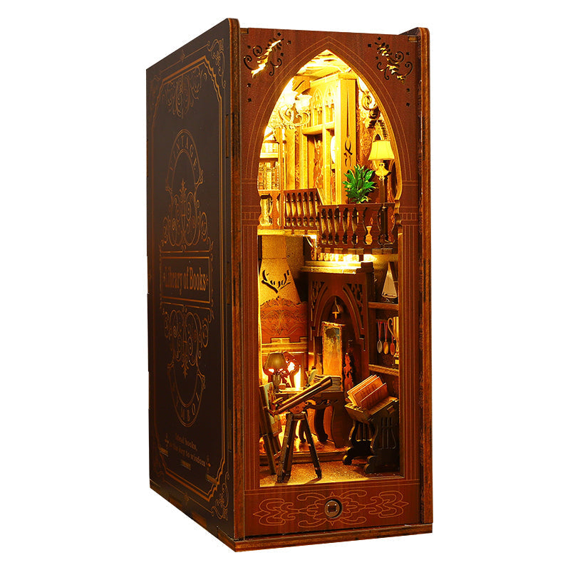 Library Of Books Wooden Puzzle Book Nook Bookshelf Insert