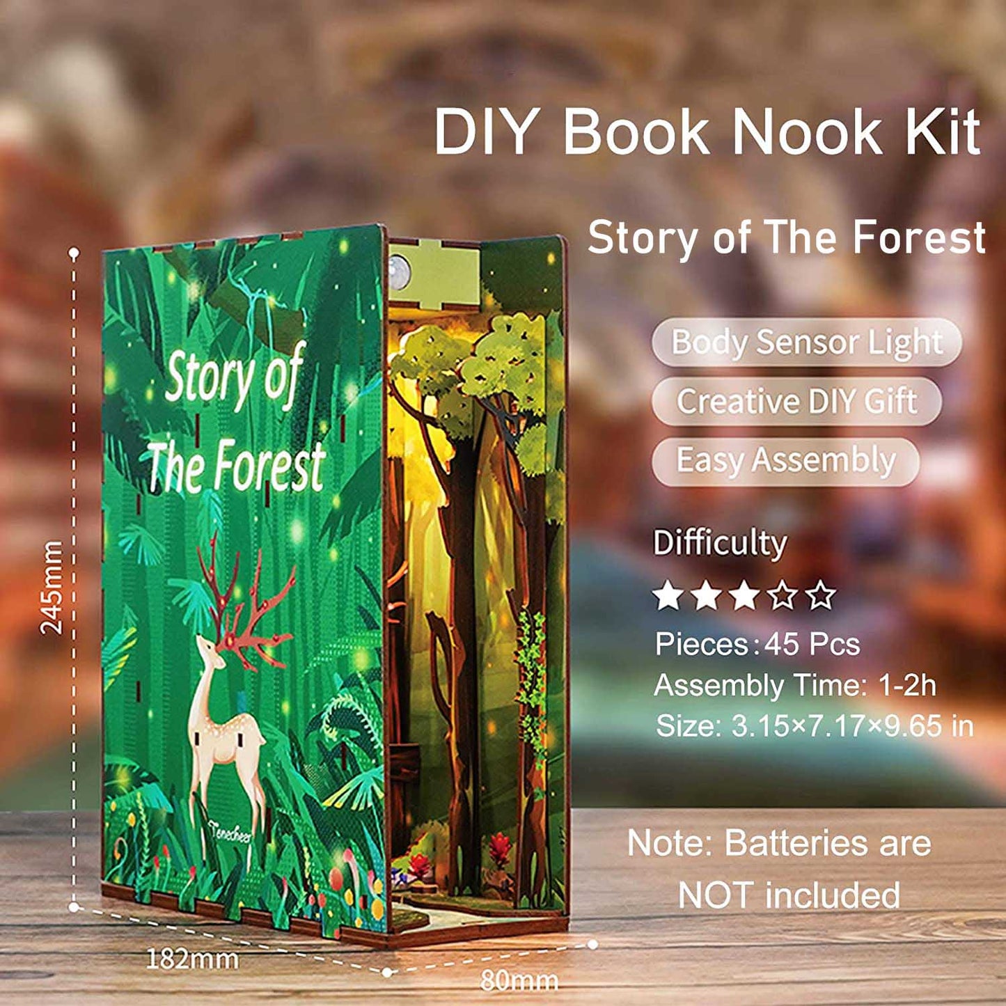 Story Of The Forest Wooden Book Nook