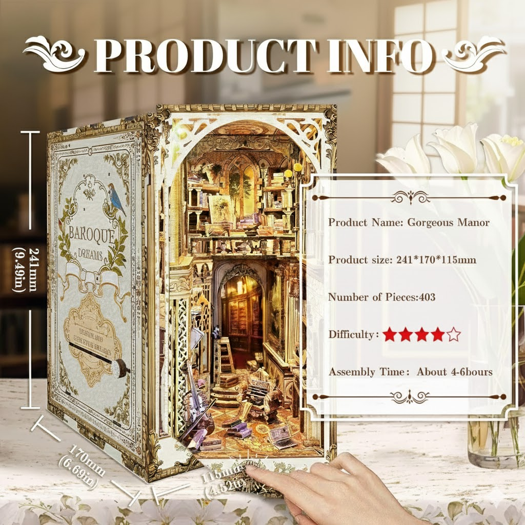 Baroque Dreams – DIY Book Nook Kit