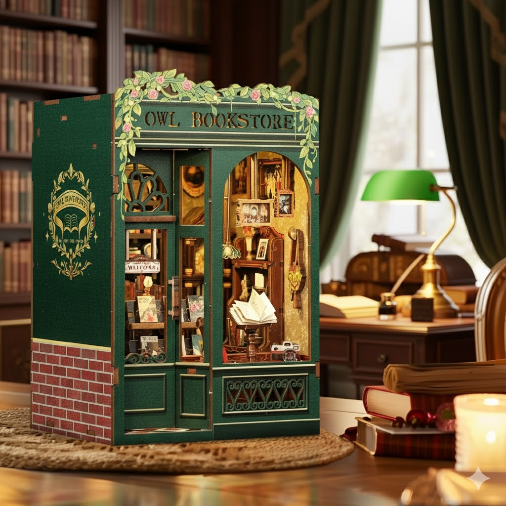 Mini Owl Bookstore — DIY Book Nook Kit