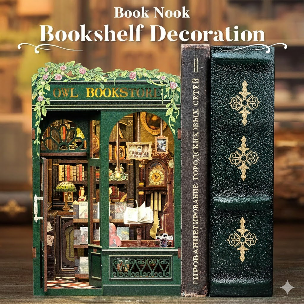 Mini Owl Bookstore — DIY Book Nook Kit