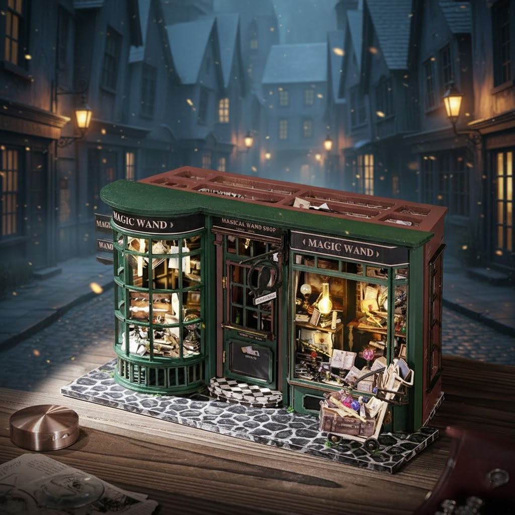 Magic House DIY Wooden Book Nook Miniature House Kit