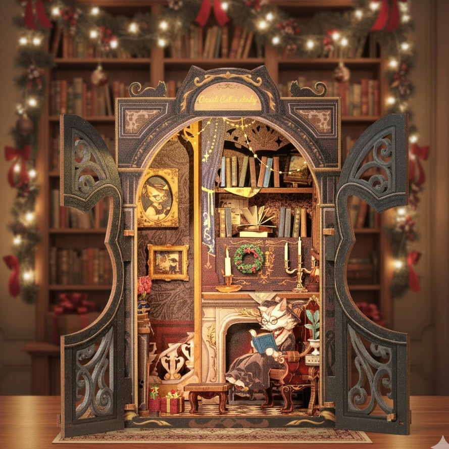 Count Cat’s Study – DIY Book Nook Kit