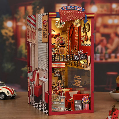 1950s Diner – DIY Wooden Book Nook Shelf Insert