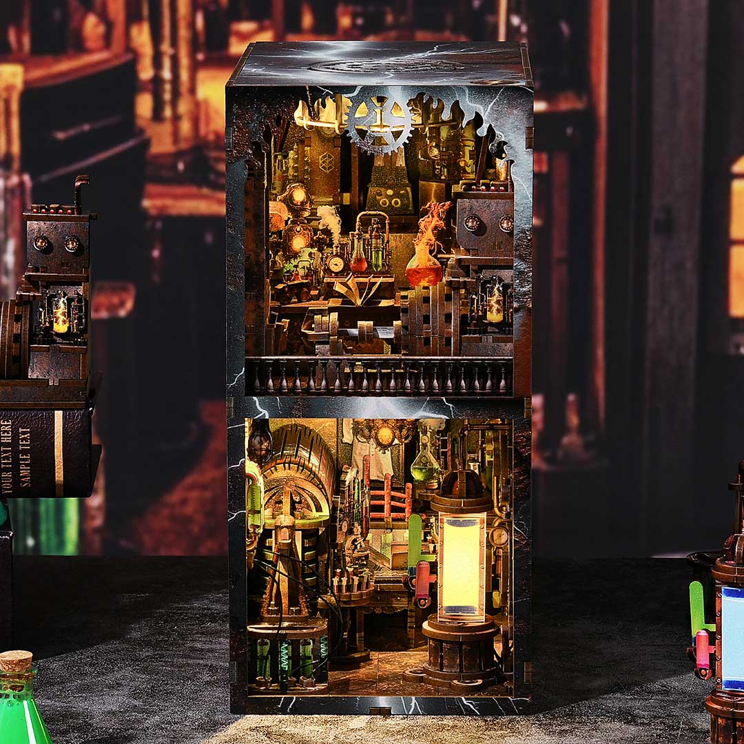 (Sold out) Mad Scientist’s Lab – DIY Wooden Book Nook Kit