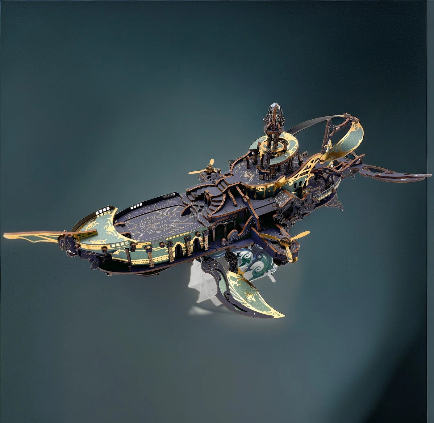 Atlantis Whale Ship – DIY 3D Wooden Puzzle Kit