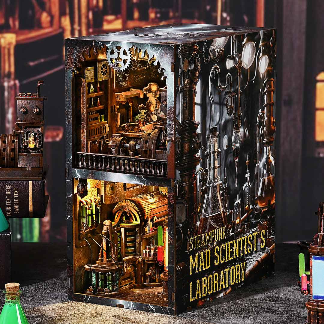 (Sold out) Mad Scientist’s Lab – DIY Wooden Book Nook Kit