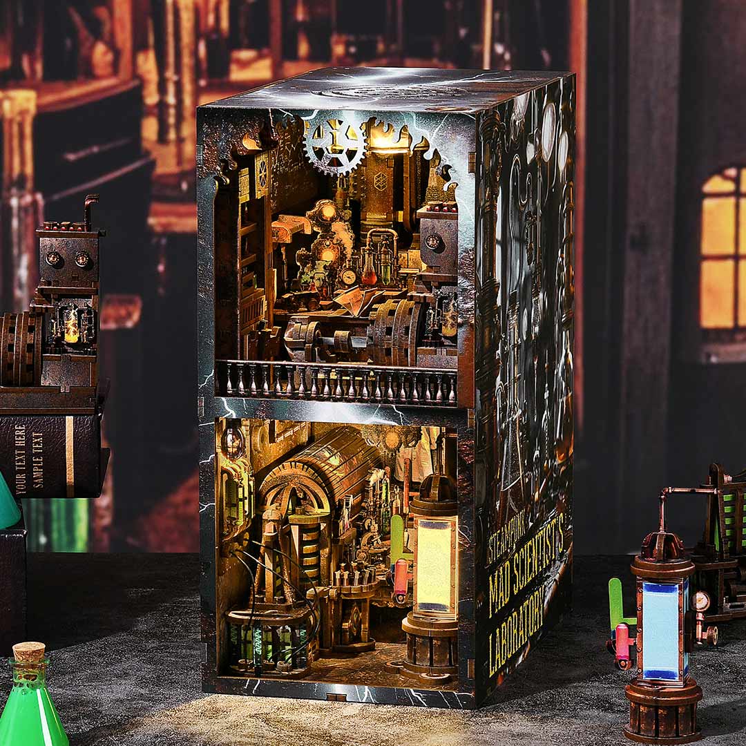 (Sold out) Mad Scientist’s Lab – DIY Wooden Book Nook Kit