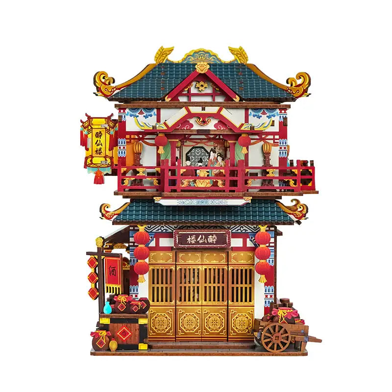 Ancient Restaurant – 3D Wooden Puzzle Desktop Storage Kit