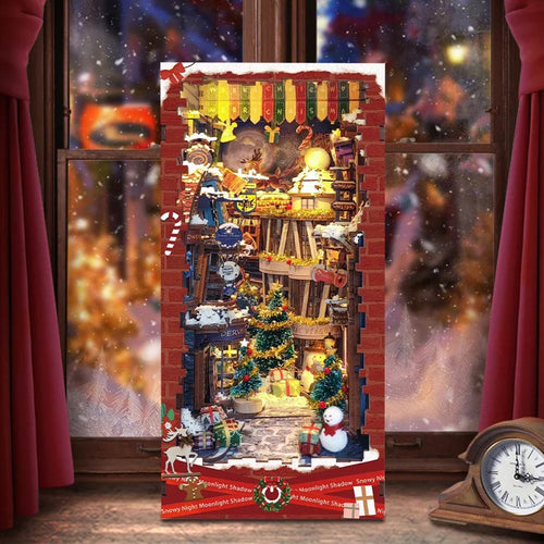 Merry Christmas Diagon Alley DIY Book Nook Shelf