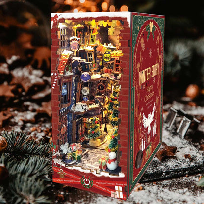 Merry Christmas DIY Book Nook Shelf