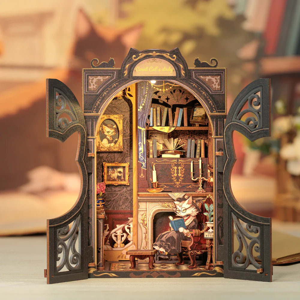 Count Cat’s Study – DIY Book Nook Kit