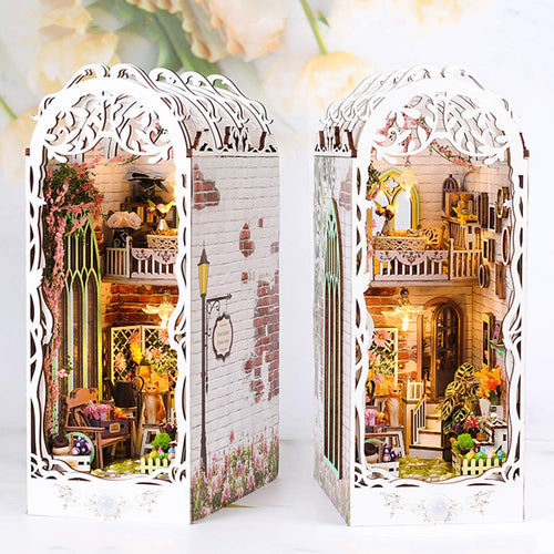 Flower House DIY Book Nook Shelf Insert