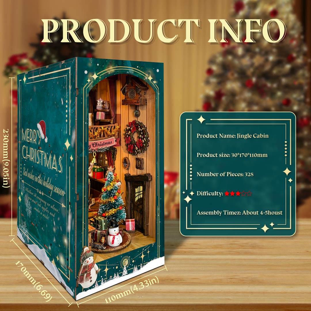 Jingle Cabin DIY Book Nook Bookshelf Insert