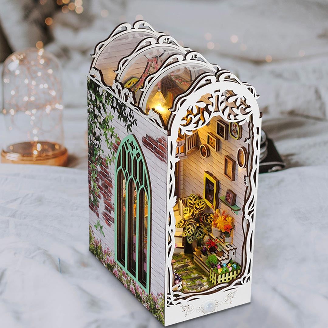 Flower House DIY Book Nook Shelf Insert