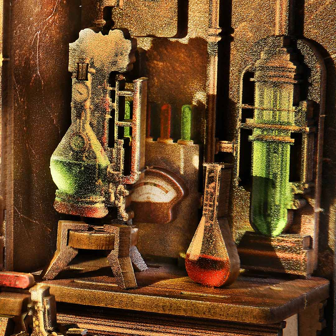 (Sold out) Mad Scientist’s Lab – DIY Wooden Book Nook Kit