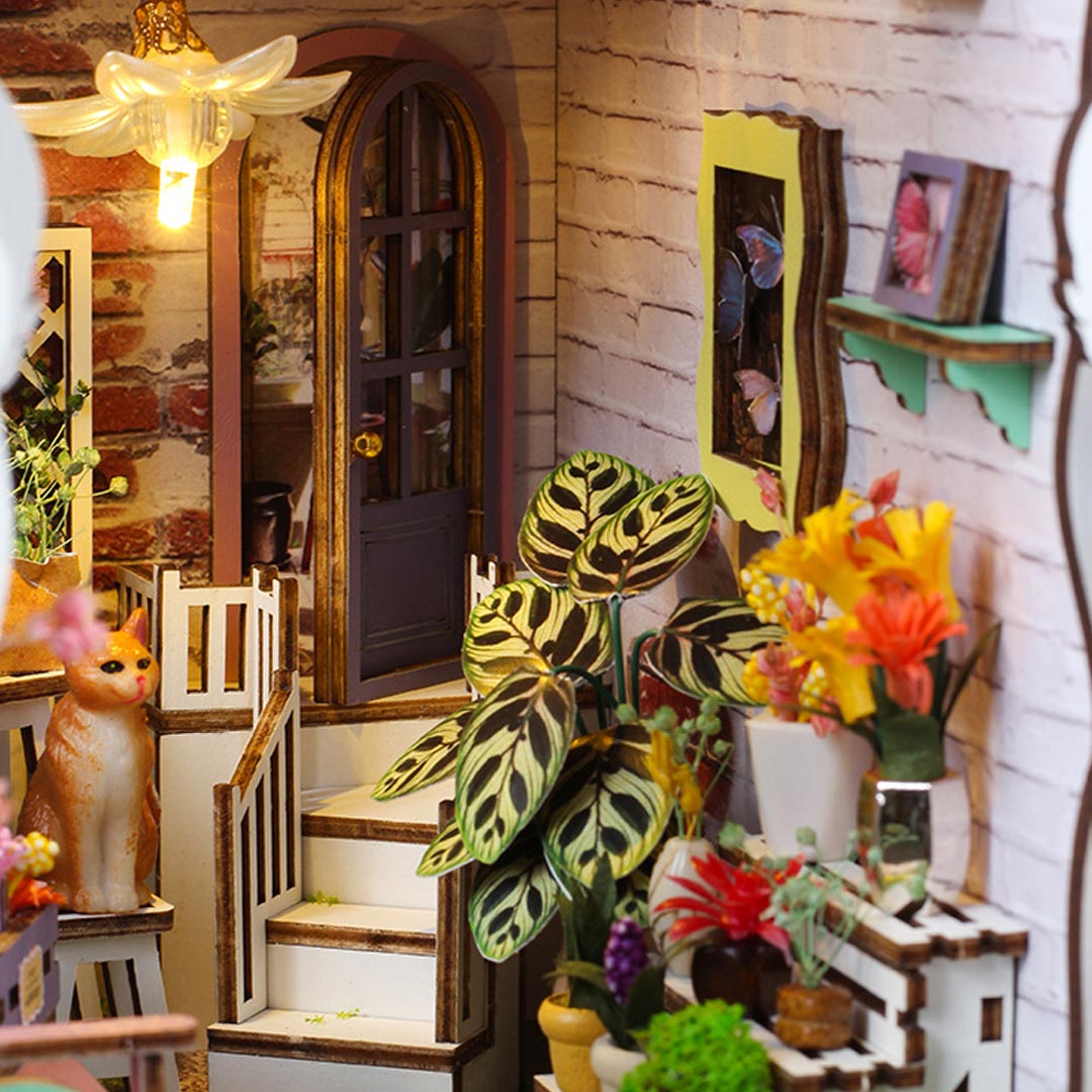 Flower House DIY Book Nook Shelf Insert