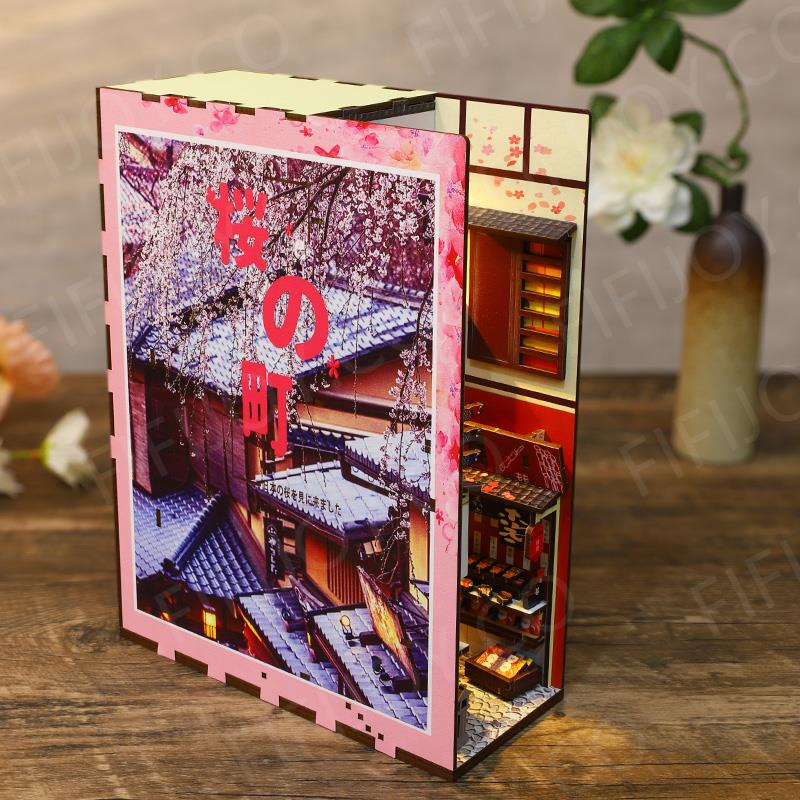 Sakura Alley 3D Wooden Book Nook Kit