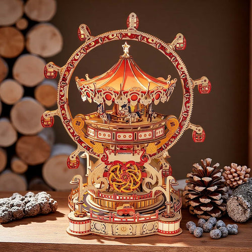 Wooden Assembly Ferris Wheel – DIY 3D Wooden Puzzle Kit