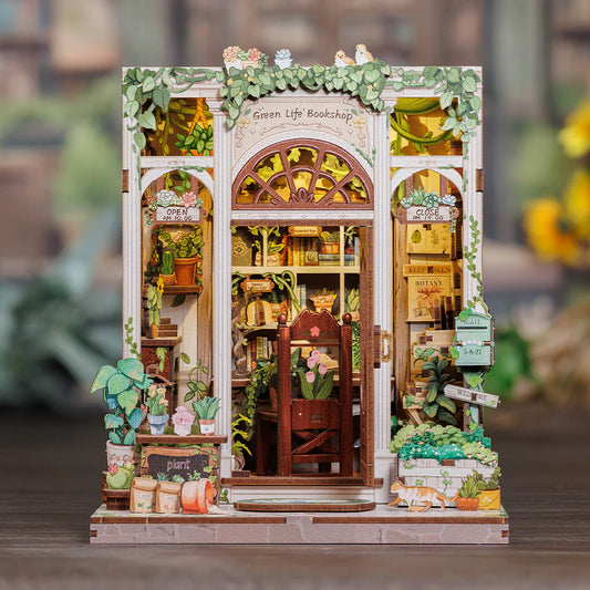 Green Life Bookshop – DIY Miniature Book Nook Kit