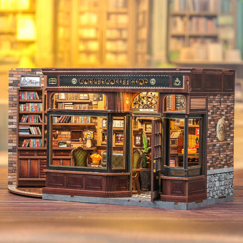 Corner Coffee Shop – DIY Miniature House Kit