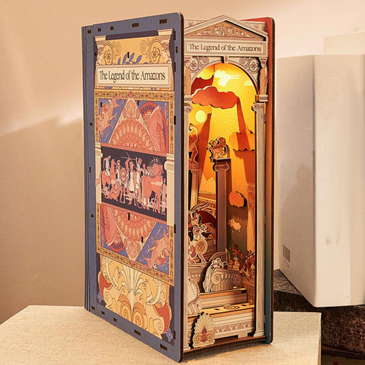 The Legend of the Amazons Wooden Book Nook