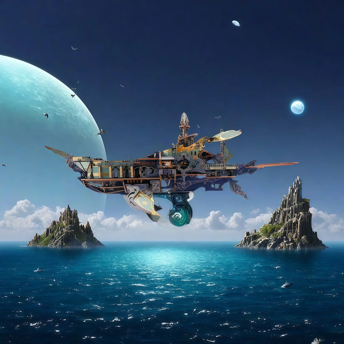 Atlantis Whale Ship – DIY 3D Wooden Puzzle Kit