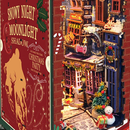 Merry Christmas DIY Book Nook Shelf