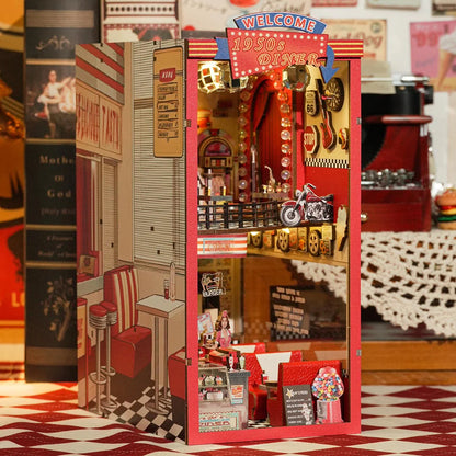 1950s Diner – DIY Wooden Book Nook Shelf Insert