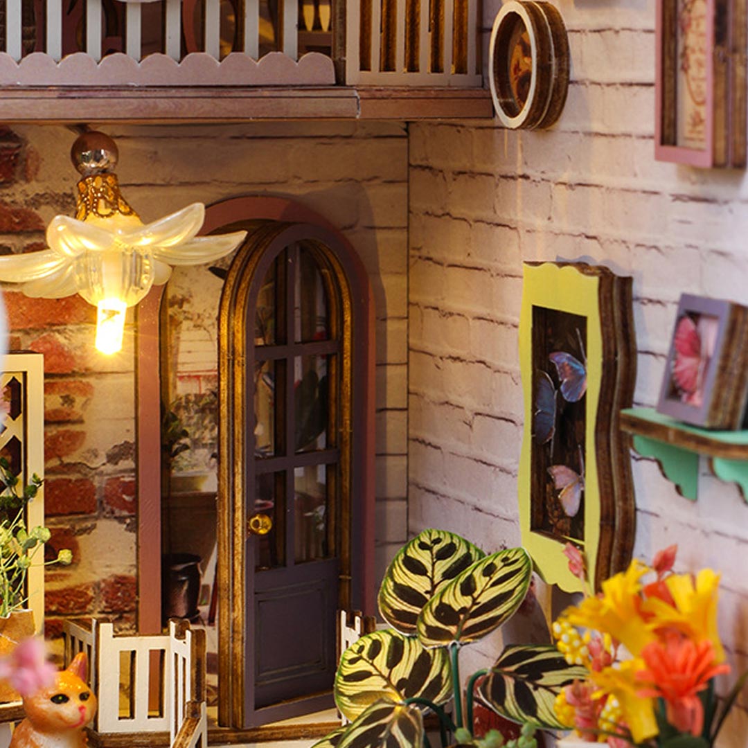 Flower House DIY Book Nook Shelf Insert