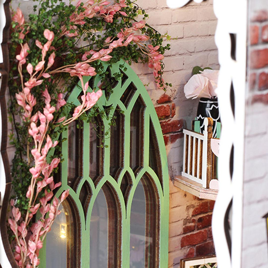 Flower House DIY Book Nook Shelf Insert